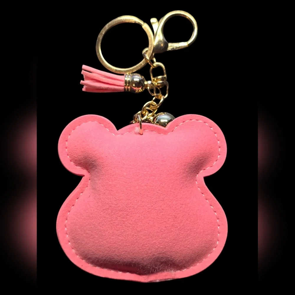 Care Bear Pink Rhinestone Keychain